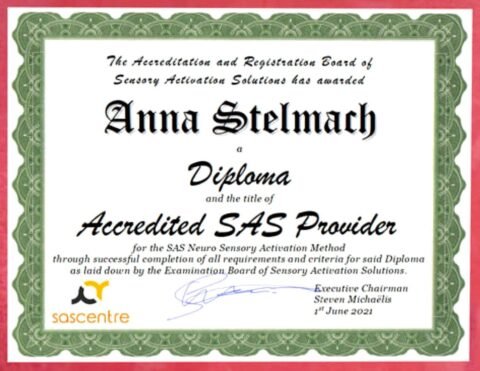 Certified SAS Provider Mindful Habits certificate